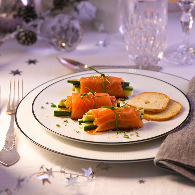 Foto Lachs-Gurken-Röllchen von WW