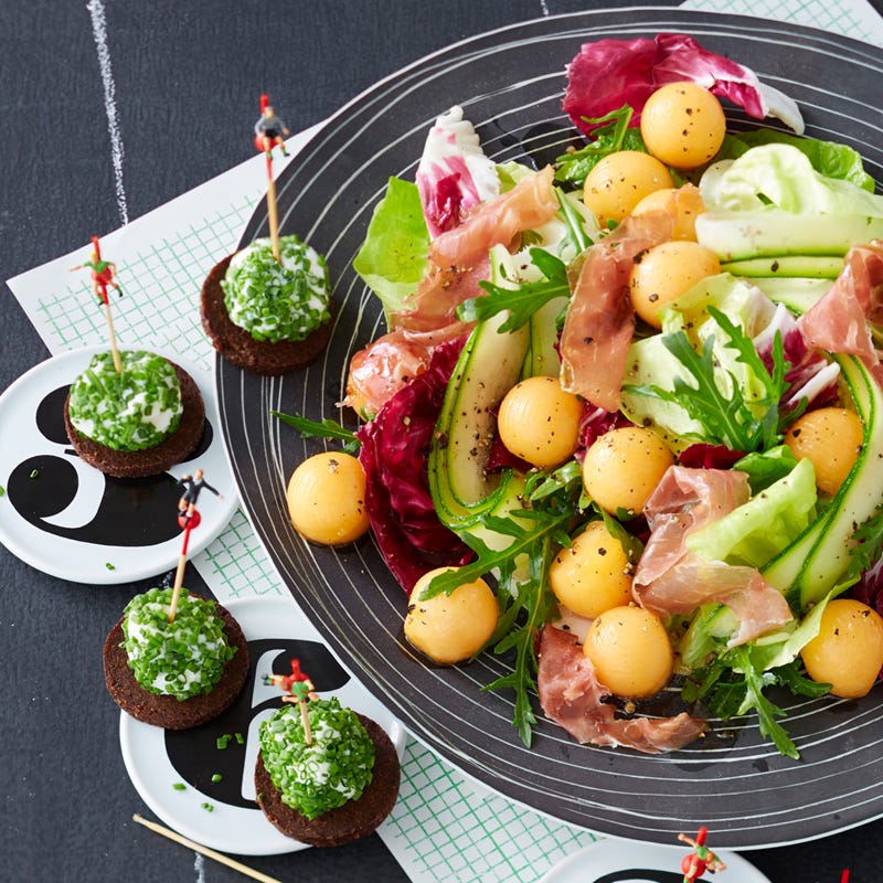 Ballsalat mit Schinken