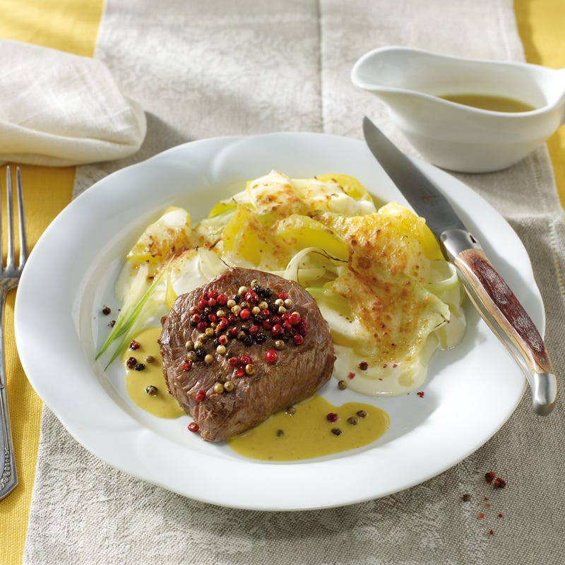Foto Pfeffersteak mit Kartoffel-Fenchel-Gratin von WW