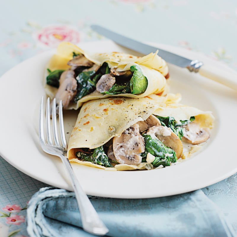 Foto Pfannkuchen mit Spinat-Pilz-Ricotta-Füllung von WW