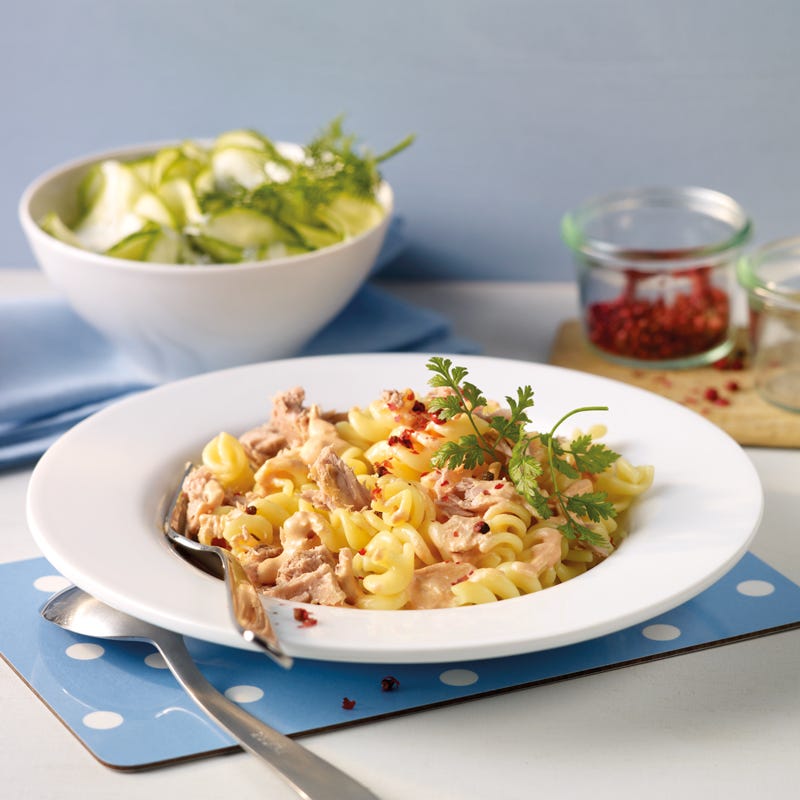 Foto Spirelli Tonnato mit Gurkensalat von WW