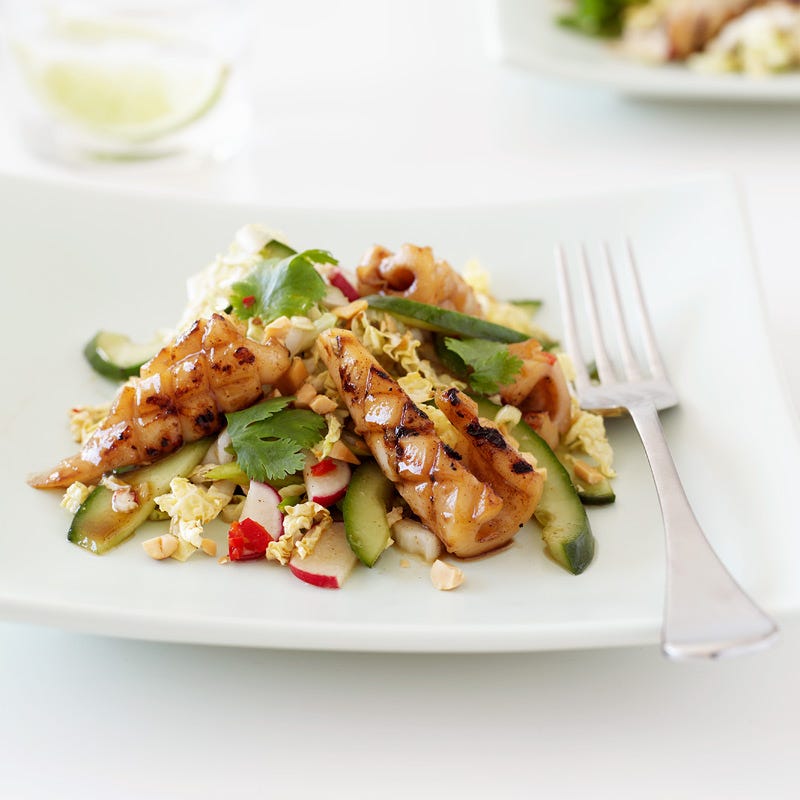 Foto Chinakohlsalat mit gegrilltem Tintenfisch von WW