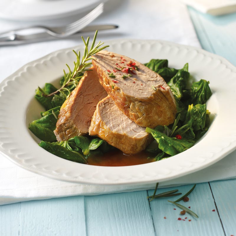 Foto Rosmarinfilet auf Blattspinat von WW