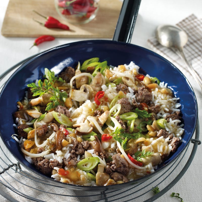 Foto Chinapfanne mit Pilzen von WW