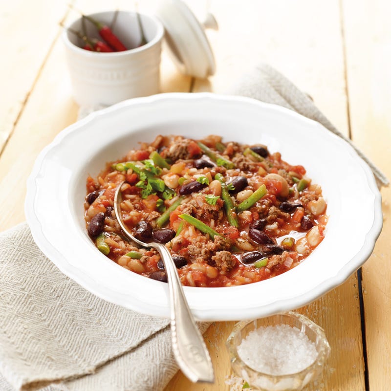 Foto Chili mit bunten Bohnen von WW