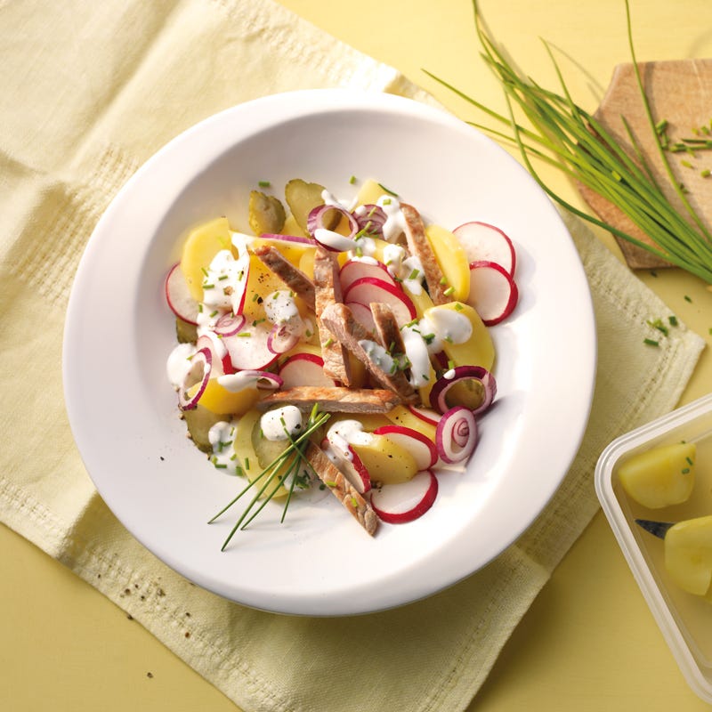 Foto Kartoffelsalat mit Schnitzelstreifen von WW
