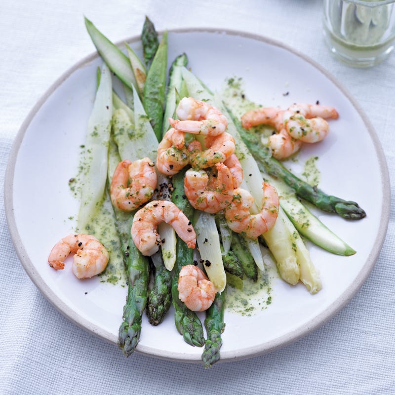 Foto Spargel-Garnelen-Salat mit Zitronendressing von WW