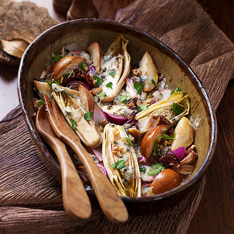 Foto Chicorée-Salat mit Birnen und Blauschimmelkäse von WW