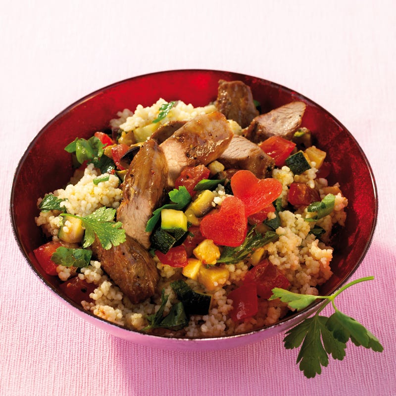 Foto Lammfilet auf Auberginen-Couscous-Salat von WW