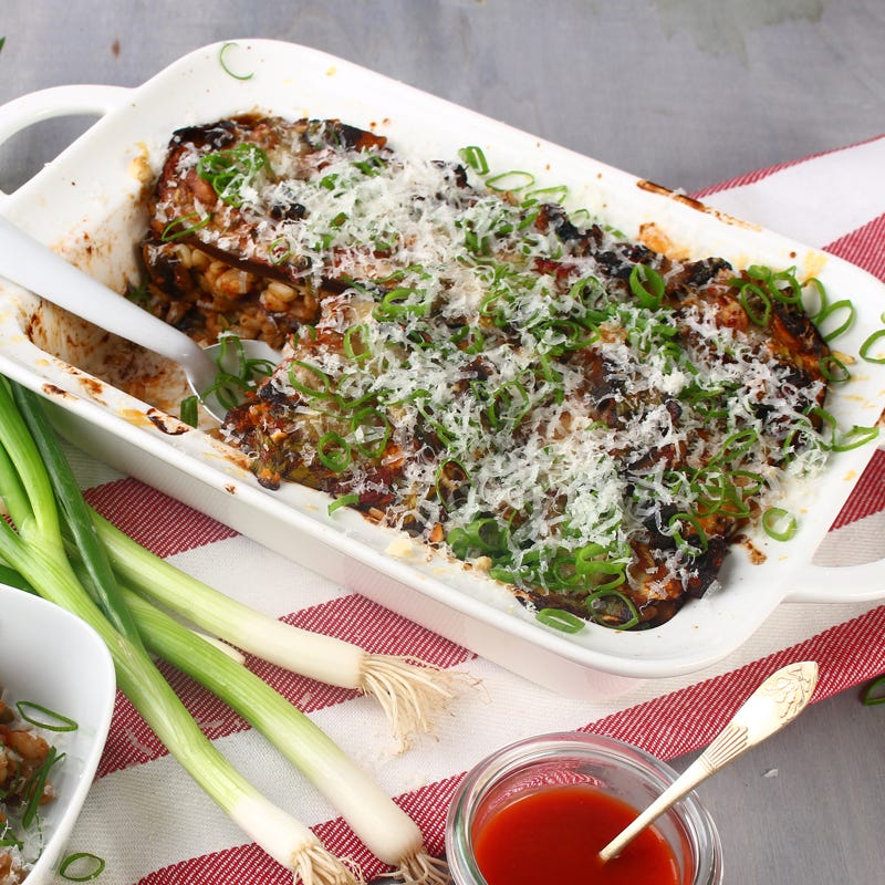 Foto Zartweizenlasagne mit Aubergine und Champignons von WW