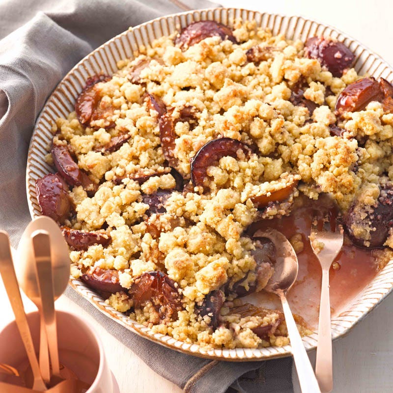 Knuspriges Pflaumencrumble