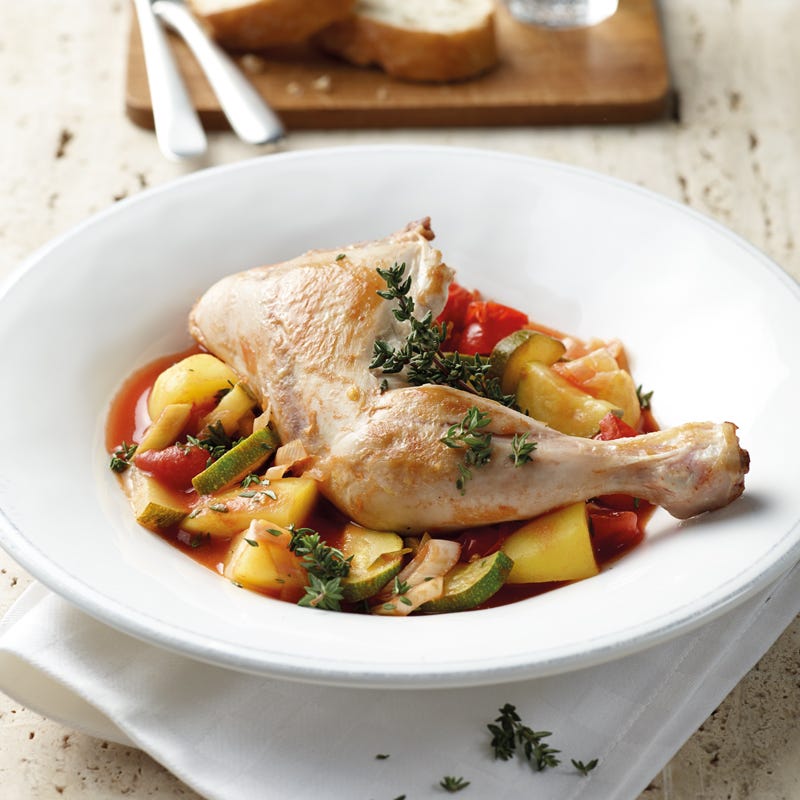 Geschmorte Hähnchenschenkel