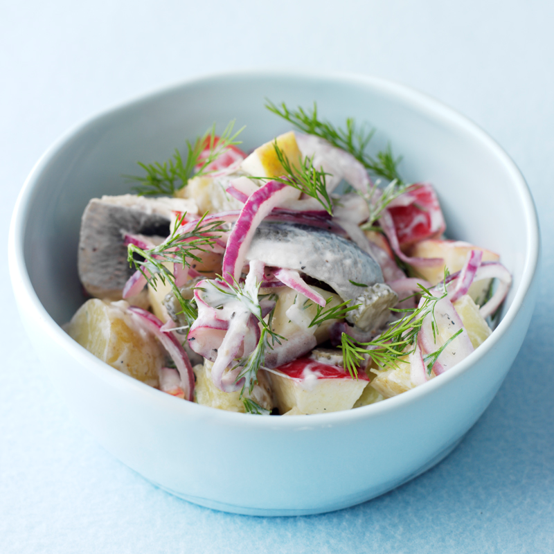 Foto Heringssalat mit Kartoffeln und frischen Äpfeln von WW