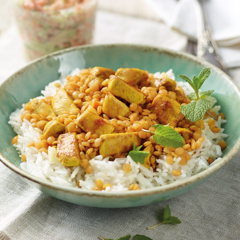 Foto Linsen-Dal mit Hähnchen von WW