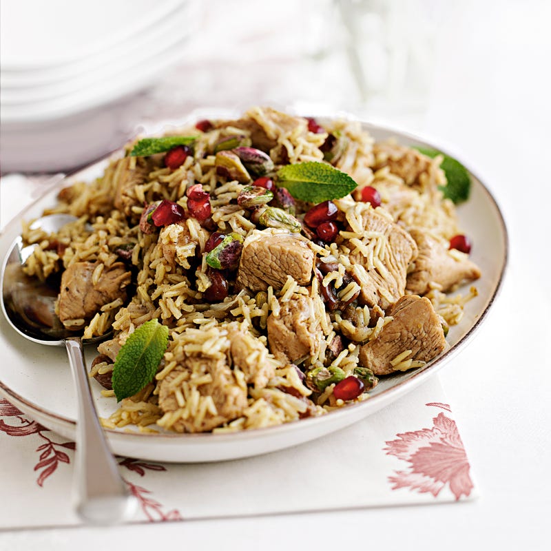 Foto Puten-Reispfanne mit Granatapfelkernen von WW