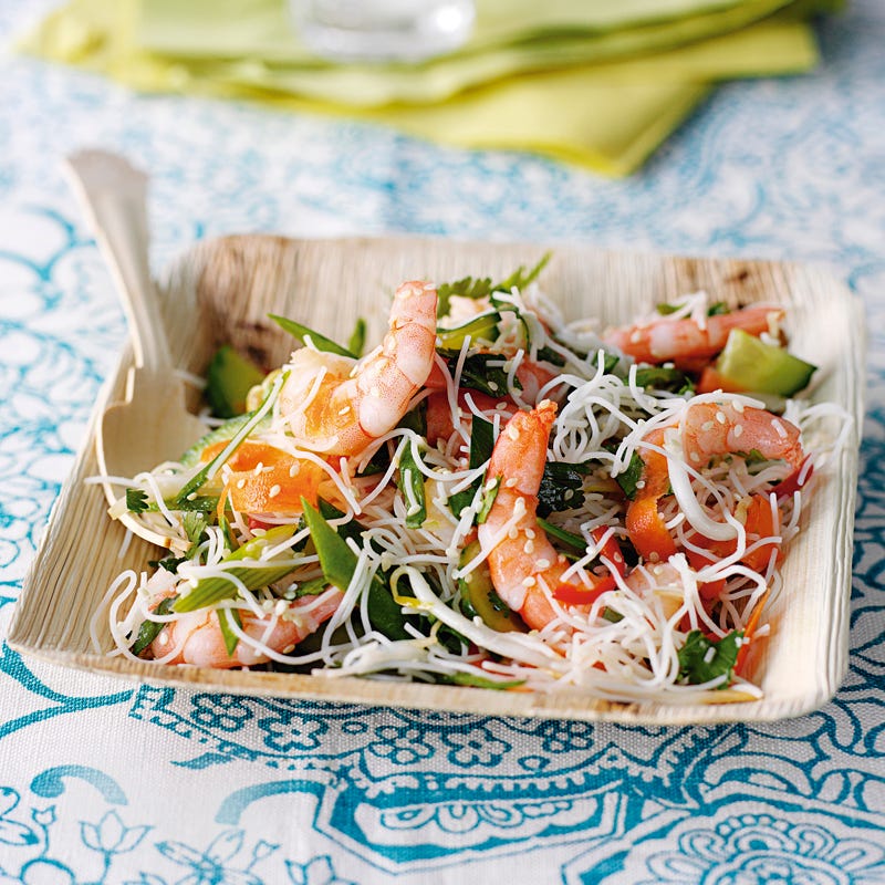 Asiatischer Garnelen-Nudelsalat