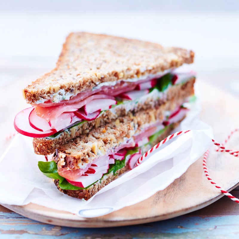 Schinken-Radieschen-Sandwich