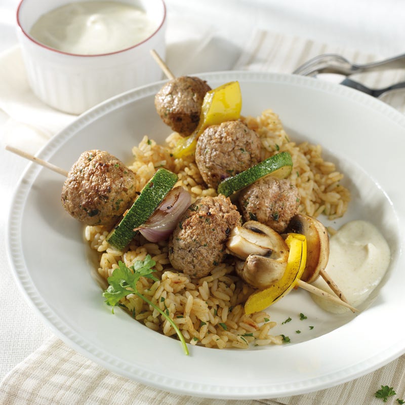 Foto Hackfleisch-Gemüse-Spieße von WW