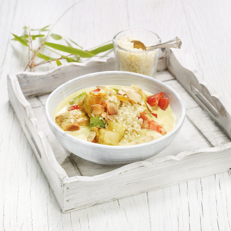 Foto Ananas-Hähnchen-Pfanne mit Kokosmilch von WW