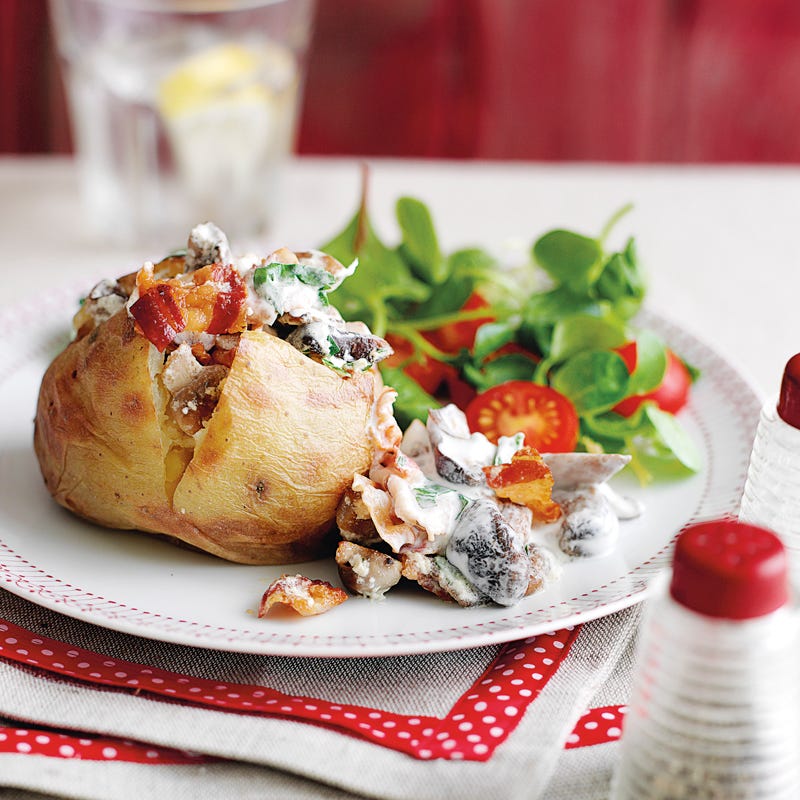 Foto Gefüllte Kartoffeln mit Pilzen und Schinkenspeck von WW