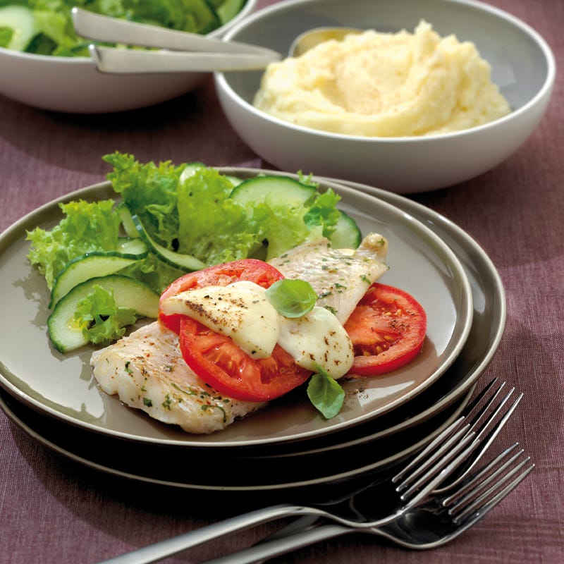Ofenfisch Caprese