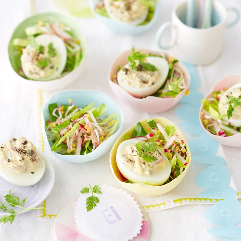 Foto Gefüllte Eier auf Salat von WW