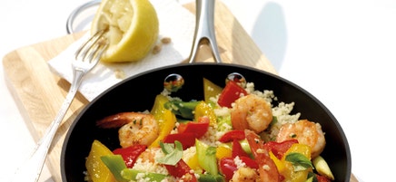 Garnelen-Couscous-Pfanne