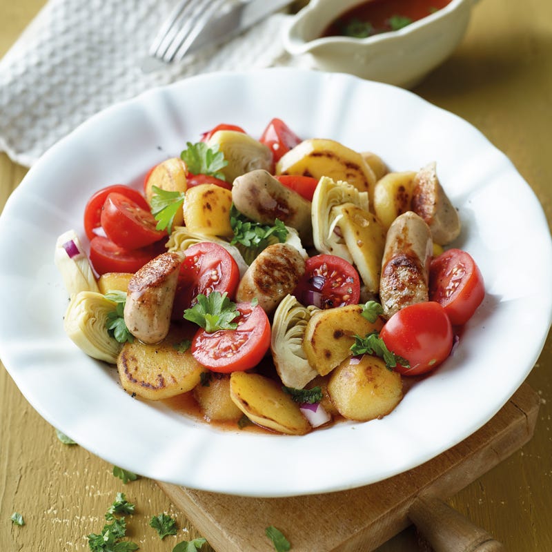 Foto Bratkartoffelsalat mit Rostbratwürstchen von WW
