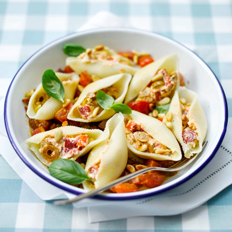 Foto Muschelpasta mit Champignons, Paprika und Ricotta von WW