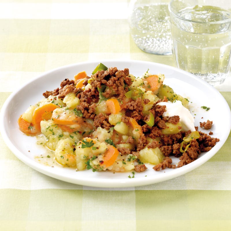 Foto Kartoffel-Karotten-Stampf mit Tatar von WW