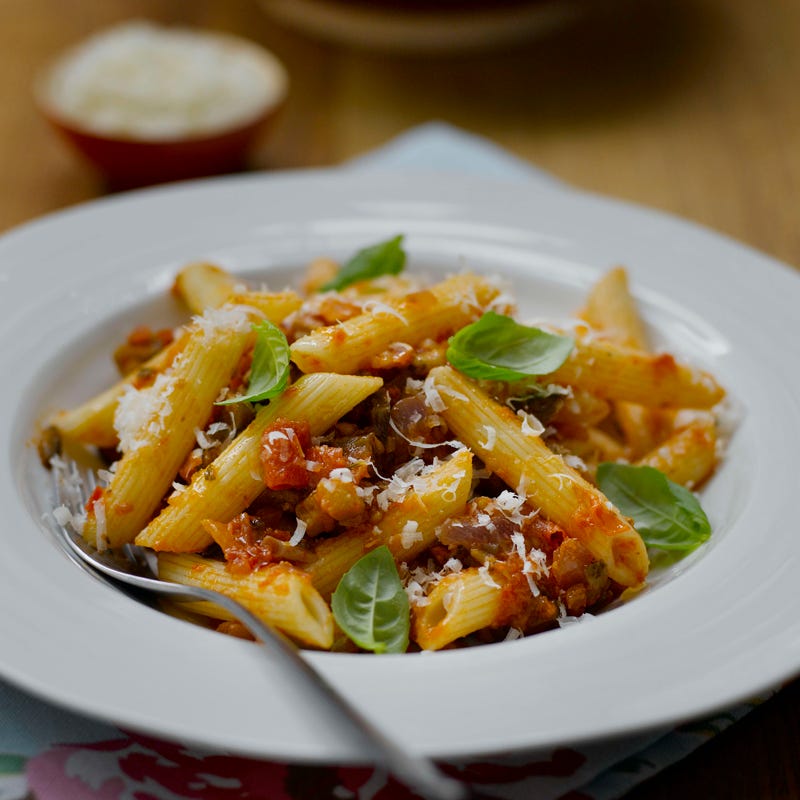 Foto Penne mit Tomaten-Auberginen-Sauce von WW