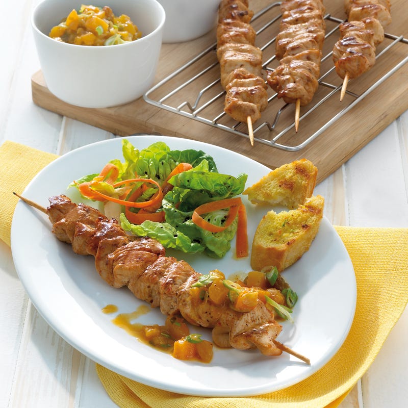 Foto Putenspieße mit Aprikosensalsa von WW