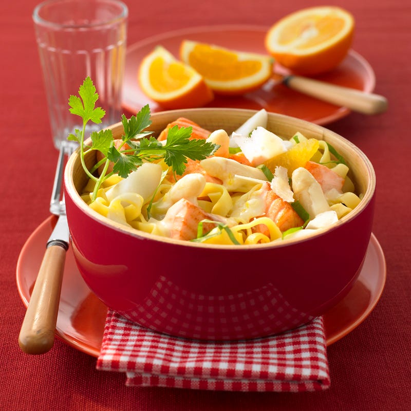 Foto Lachs in Spargel-Orangen-Sauce von WW