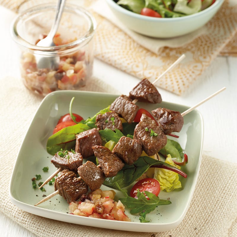 Foto Straußenspieße mit Apfelchutney von WW