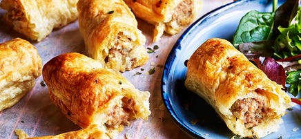 Homemade sausage rolls
