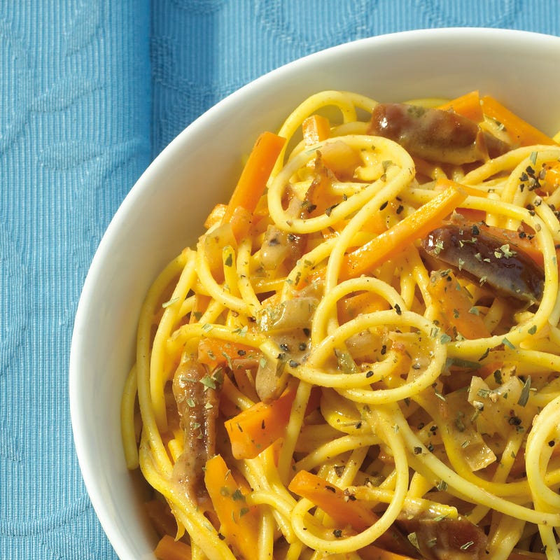 Foto Spaghetti mit Karotten-Dattel-Sauce von WW