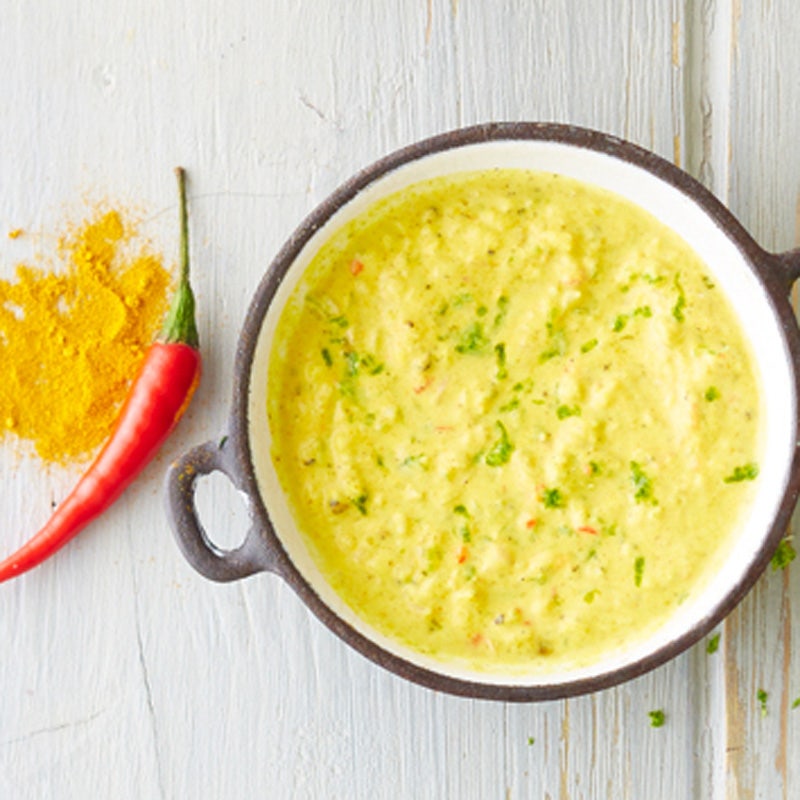 Scharfe Curry-Kokos-Marinade