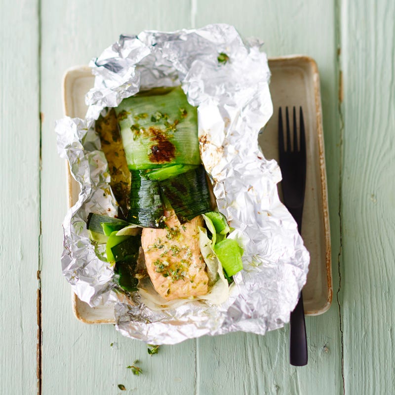 Lachs-Lauch-Päckchen