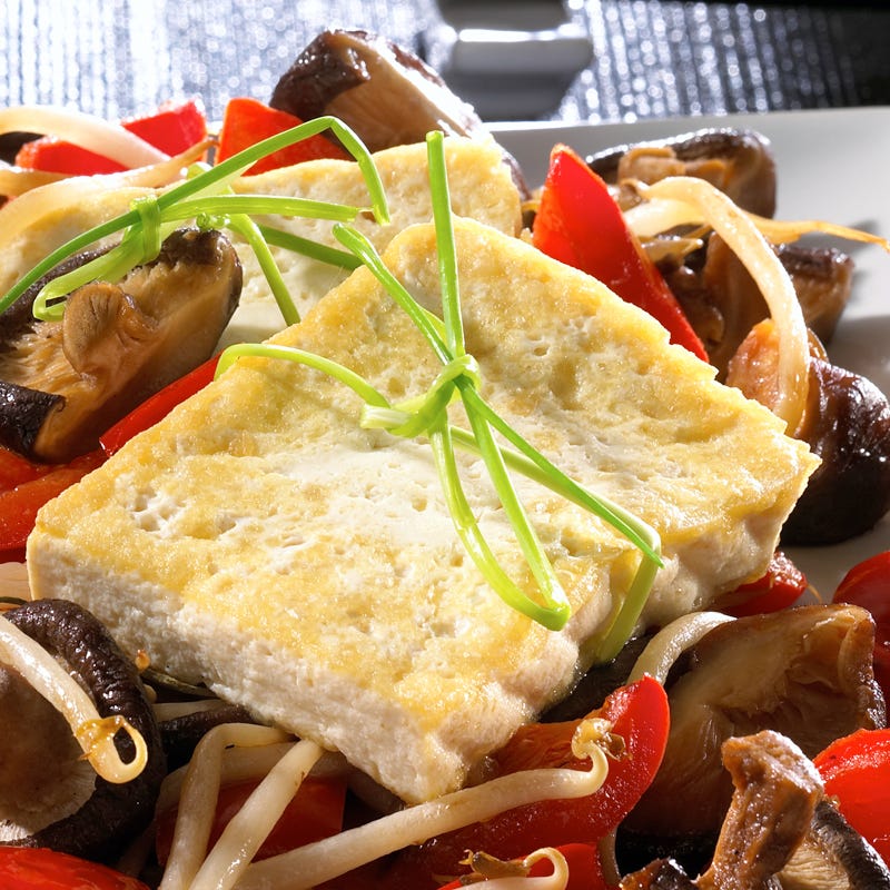 Foto Gebratener Tofu auf Gemüse von WW