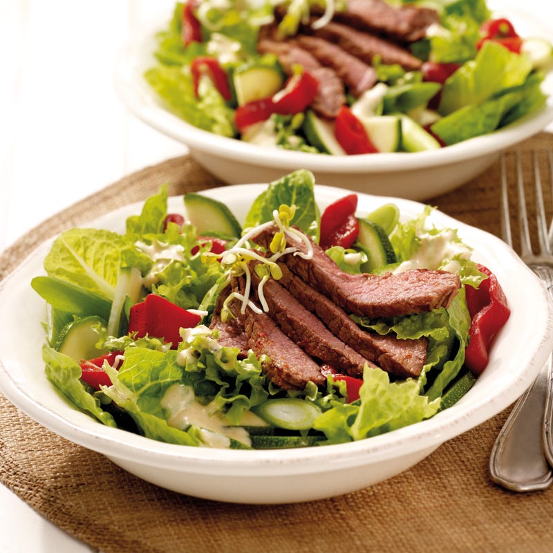 Foto Sommersalat mit Rinderfiletstreifen von WW