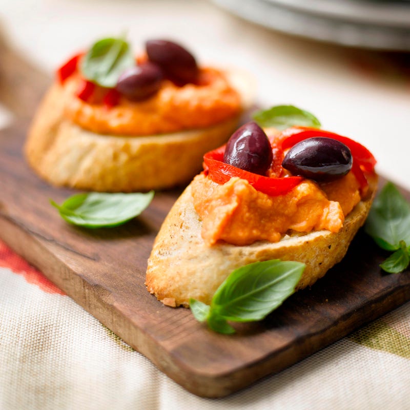 Foto Crostini mit Paprika-Bohnen-Hummus von WW