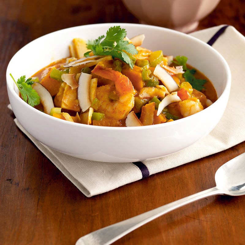 Foto Garnelen mit Kokosnuss und Kürbis von WW