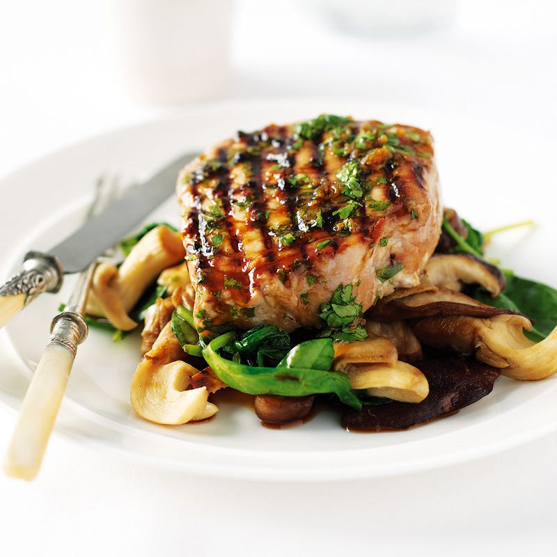 Foto Gegrillter Tunfisch auf Spinat von WW