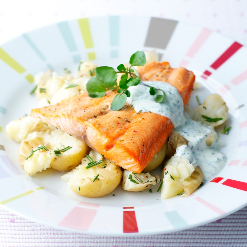 Foto Lachsforelle auf Rosmarinkartoffeln von WW
