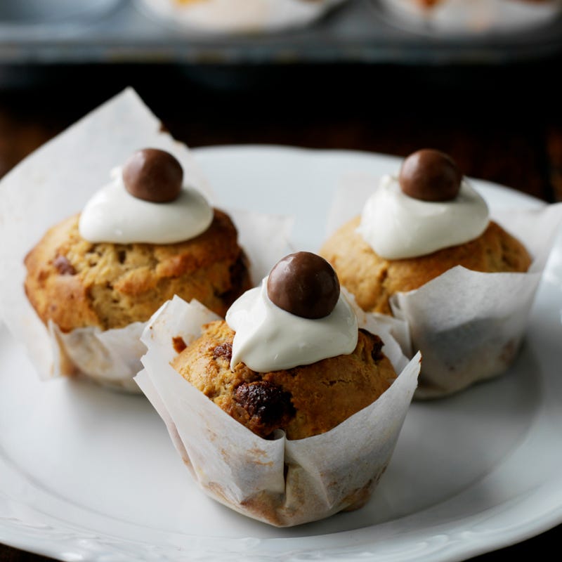 Foto Bananen-Muffins mit Maltesern von WW