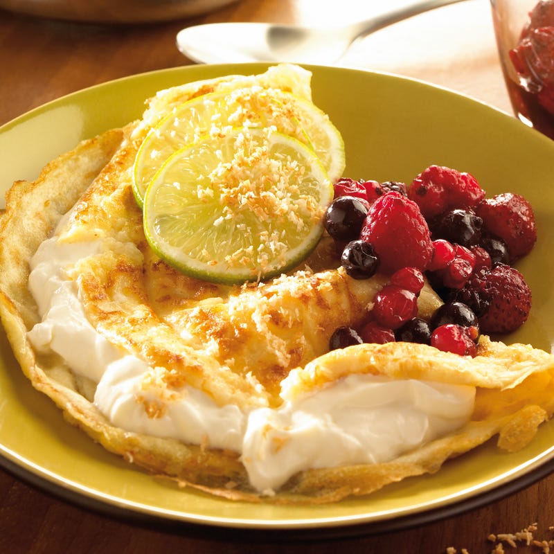 Foto Kokoscrêpes mit Limettencreme von WW