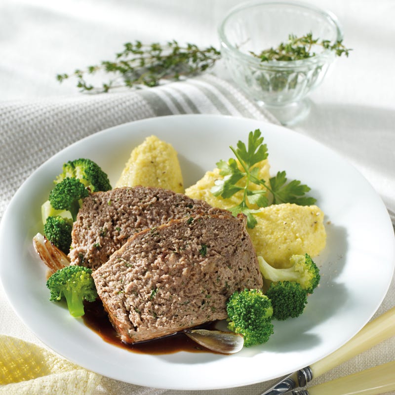 Foto Kräuterhackbraten mit Polenta von WW