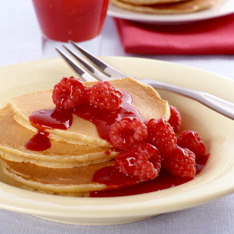 Foto Pfannkuchen mit Himbeer-Topping von WW