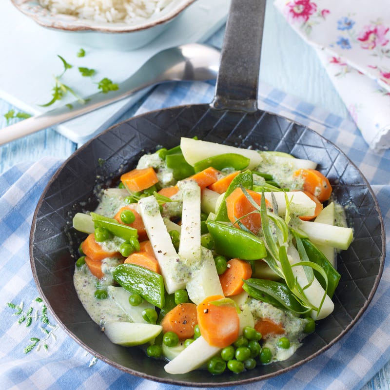Foto Gemüsepfanne mit Estragonsahne von WW
