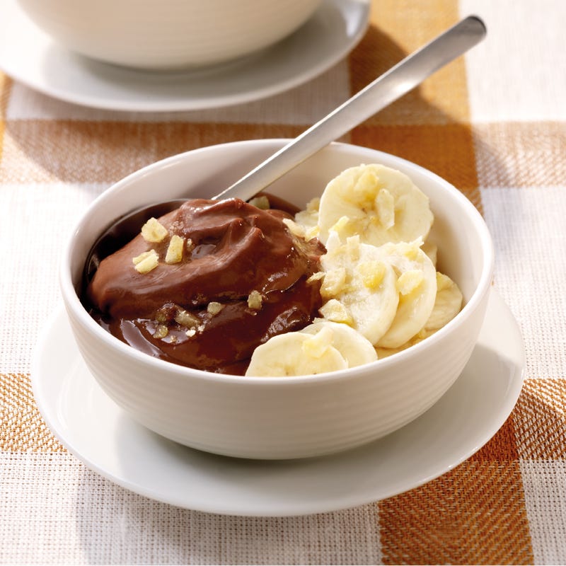 Foto Schokoladenpudding mit Bananen von WW